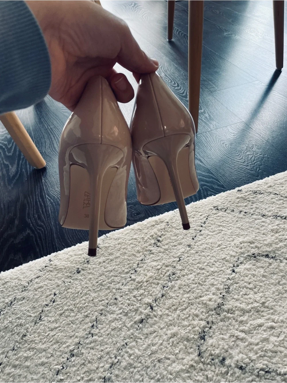 Zara Blush Patent Pointed-Toe Pumps - Picture 6 of 10